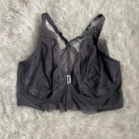 Gossard Other - Gossard Superboost Lace Deep V Underwire Bralette.  Gray.  Size 38H.  NWOT.